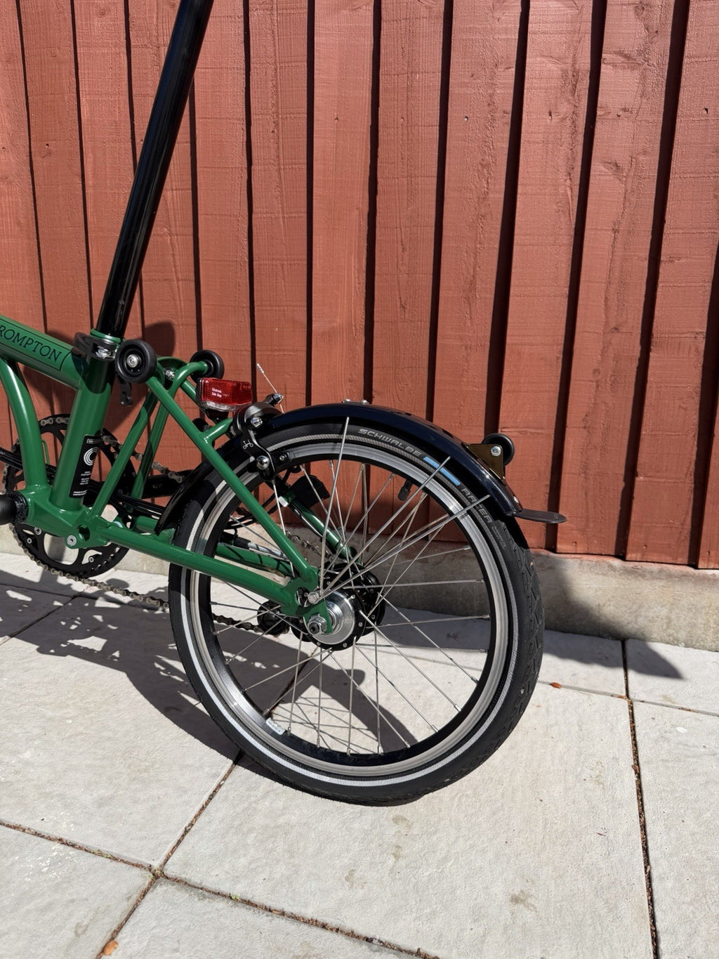 Brompton C Line Folding Bike 6-Speed, High Bar, Green