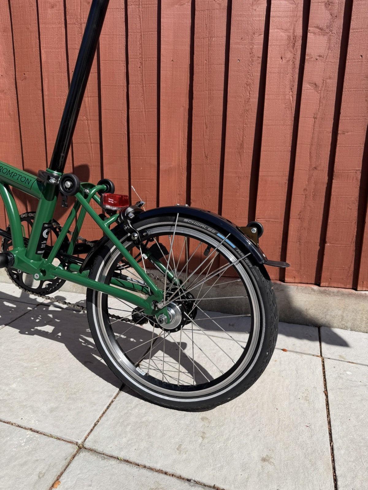 Brompton C Line Folding Bike 6-Speed, High Bar, Green