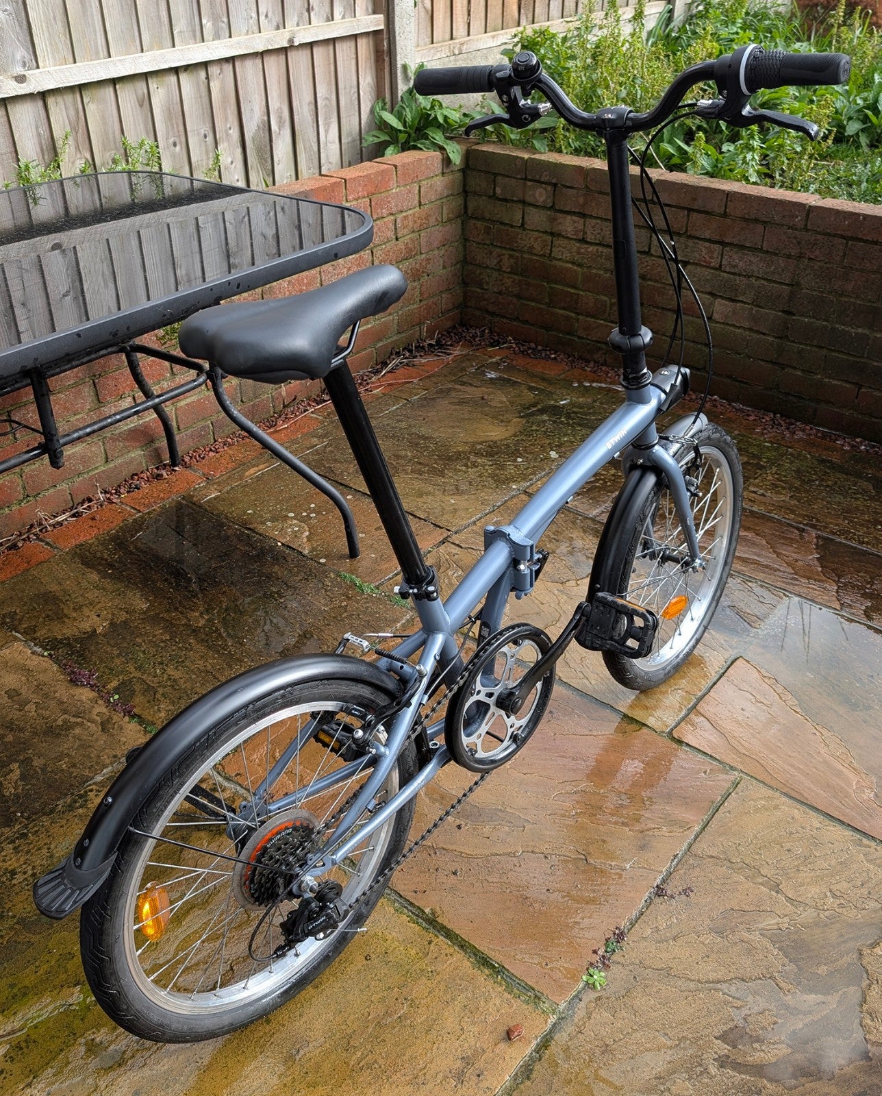 Btwin Folding Bike Fold 120 - Grey - Used Excellent condition 6 speed