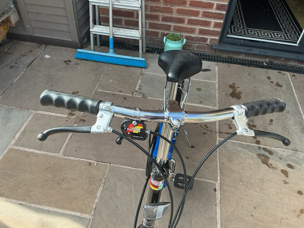 Vintage Bickerton ‘Californian’ Folding Bike Blue Rear Rack Mudguards Carry Bag