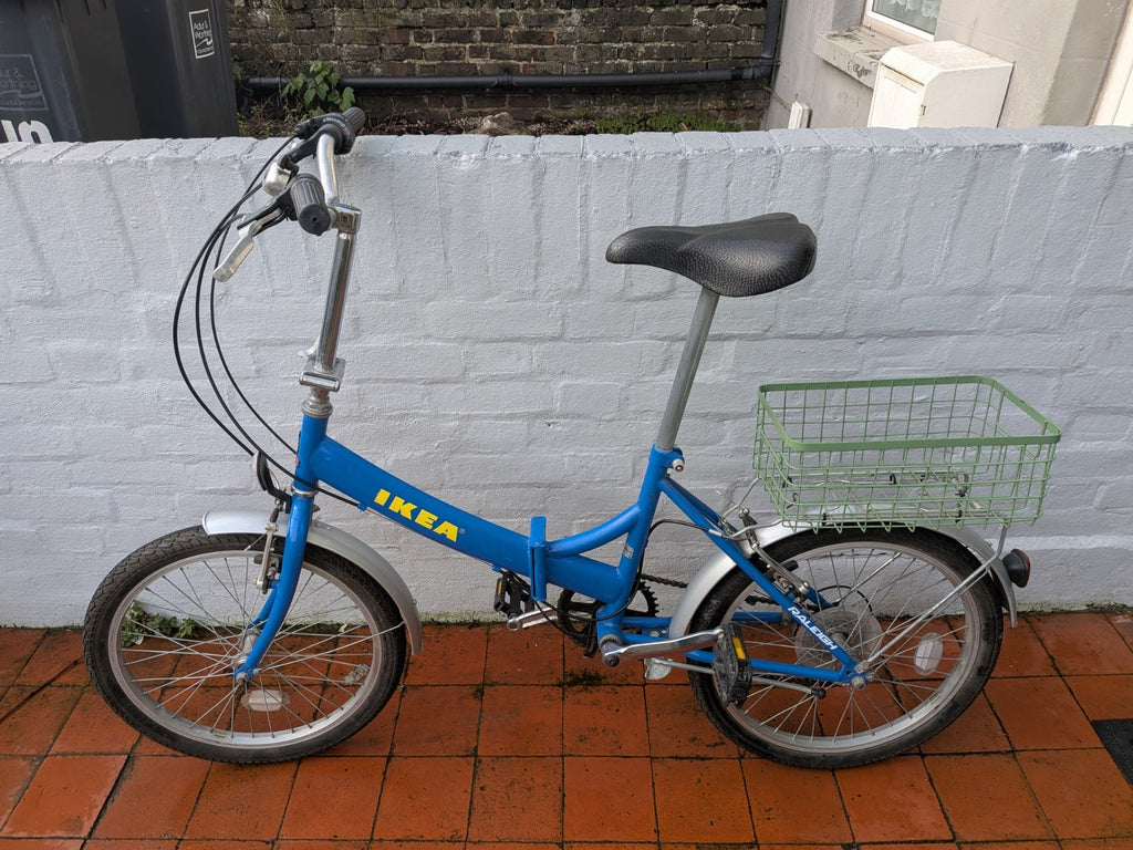 Folding IKEA Raleigh Adult Bike with Basket - Good Condition