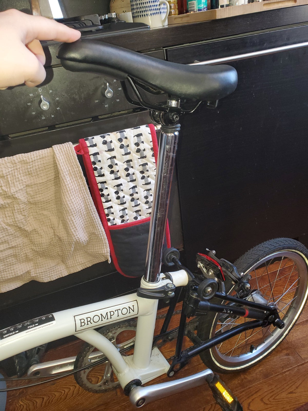 Brompton A Line 3 Speed Folding Bike. White. Mint condition.