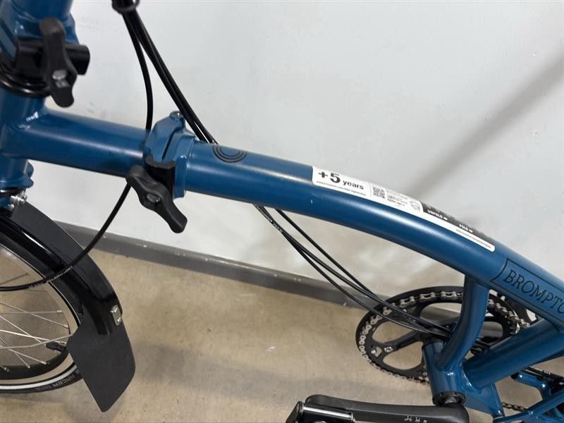 Brompton C Line 6 Speed 2024 Mid Handlebar Folding Bike - Ocean Blue