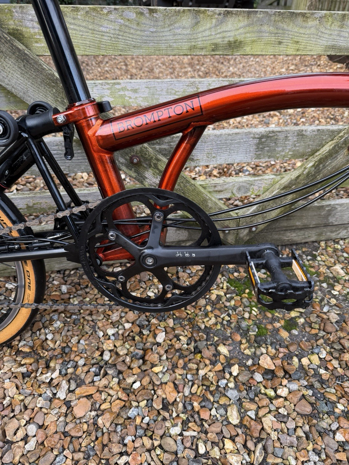 Brompton C Line Black Edition Explore Flame Lacquer, Low 6-Speed