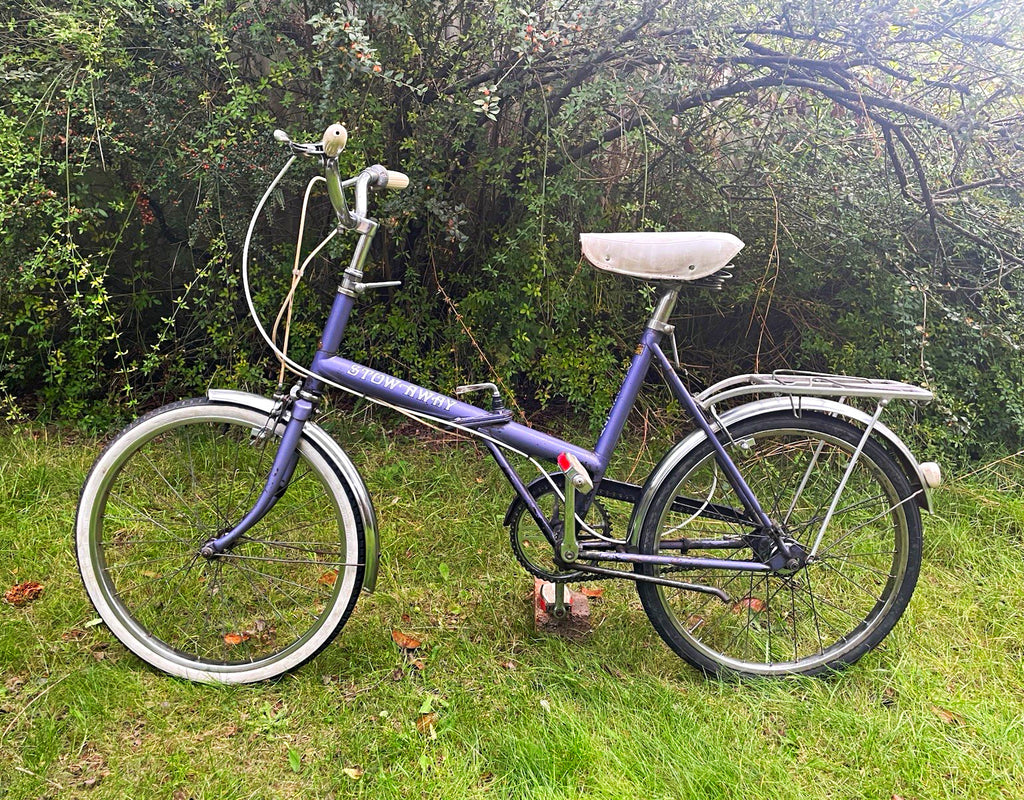 Raleigh Stowaway 1976 Folding Bike Purple Sturmey Archer Desirable Brooks Saddle