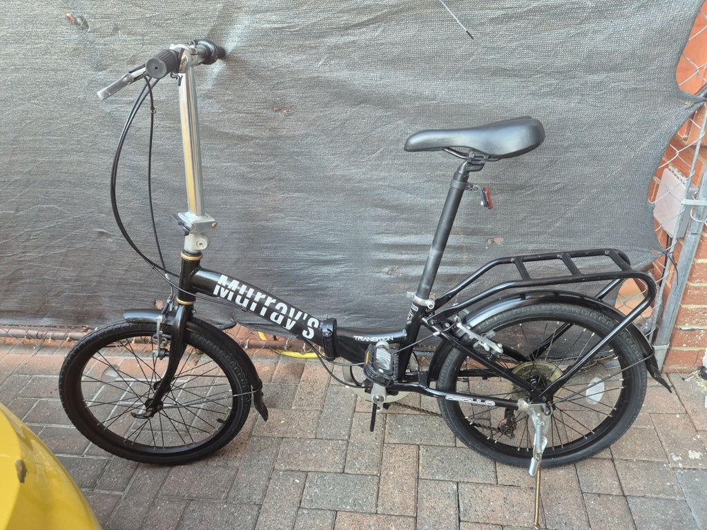 Apollo  Transition Folding Bike 20in Aluminium Black, Mudguards & Rear Rack