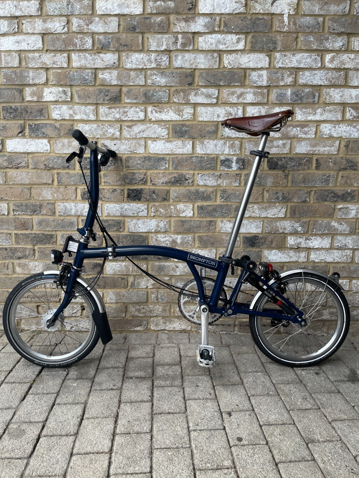 Brompton Tempest Blue S3L - 3 Speed Low with Dynamo, Brooks saddle and extras!!