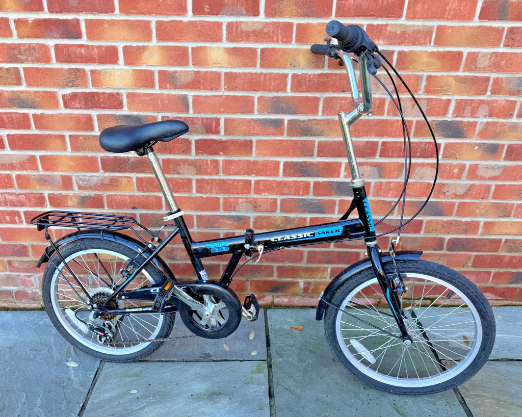 Unisex Adults Men's Women's Black Classic Saker Folding Bike