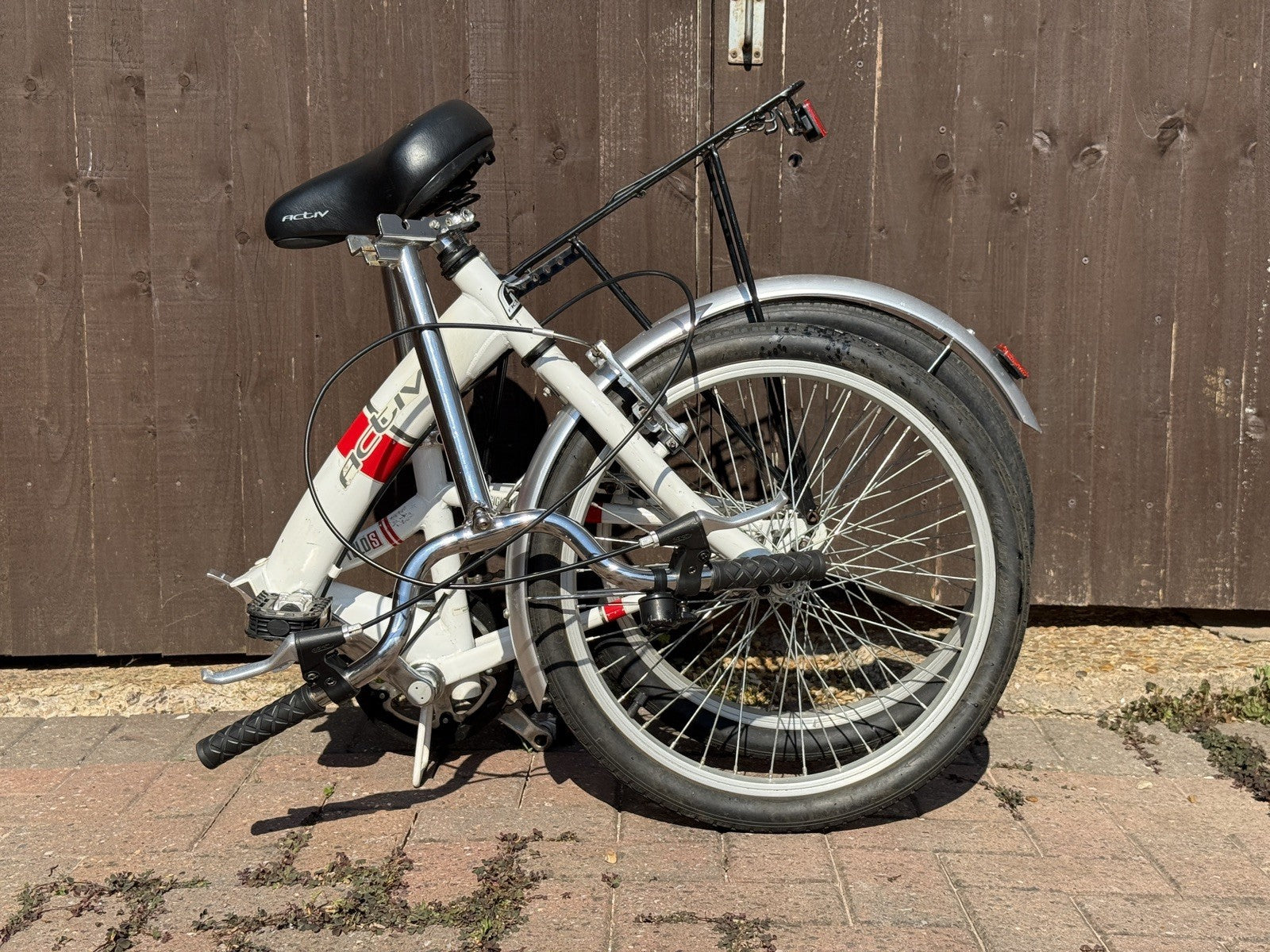 Activ Fold S folding single speed bike bicycle with additional rack White