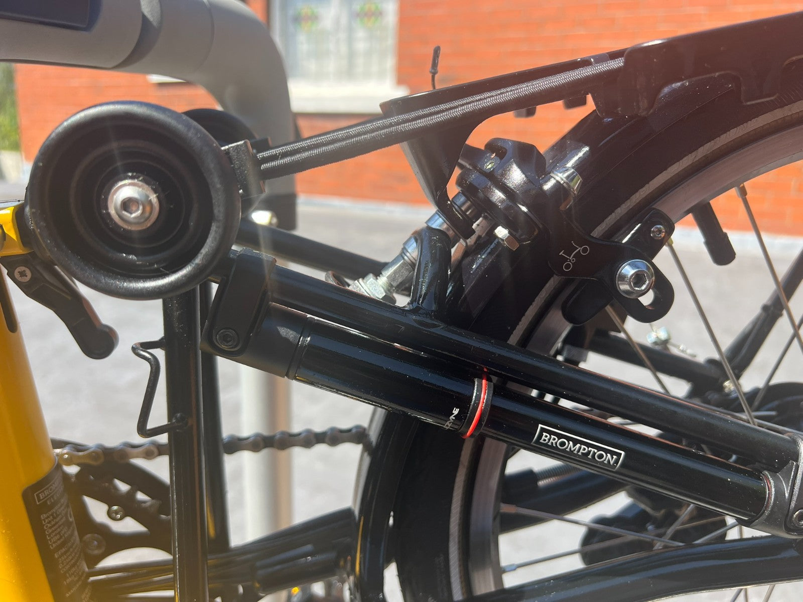 Brompton C Line 6 Speed Folding Bike Bumble bee yellow - 65 miles