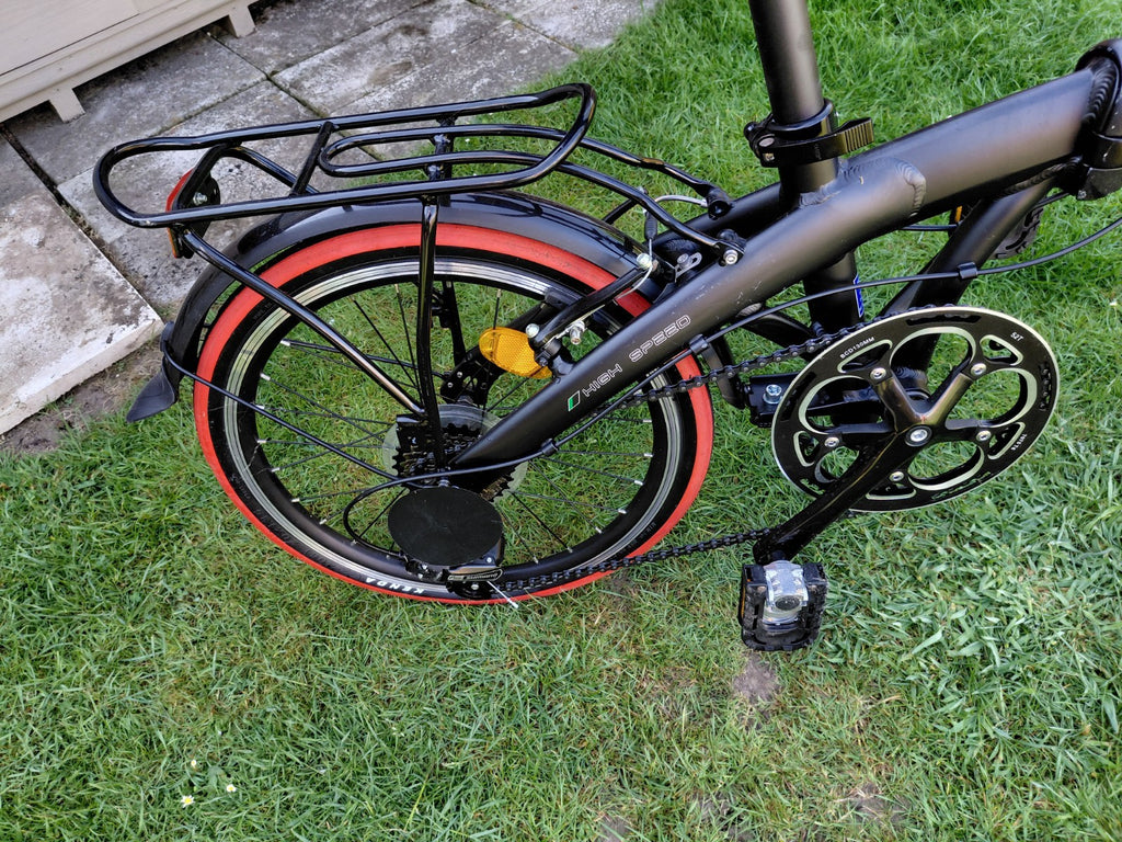 Ecosmo 20AF09BL 20" Wheel 12kg Lightweight Alloy Folding City Bicycle - Black