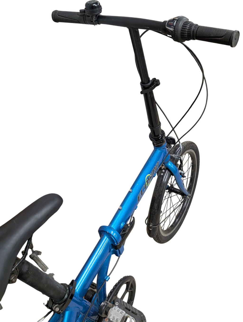 Ecosmo Folding Bike 16" Wheels Blue Shimano 6 Speed Lightweight Commuter Bicycle