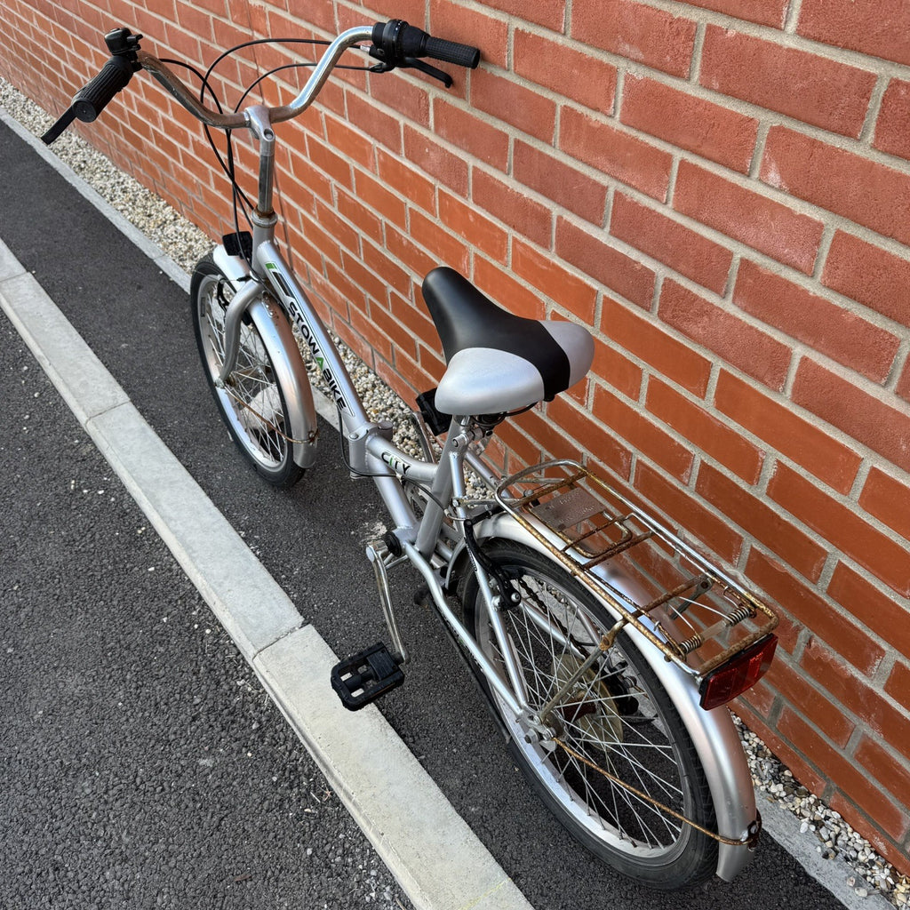 Stowabike Folding City Bike 6 Speed With Rear Rack Commuter Bicycle Foldable