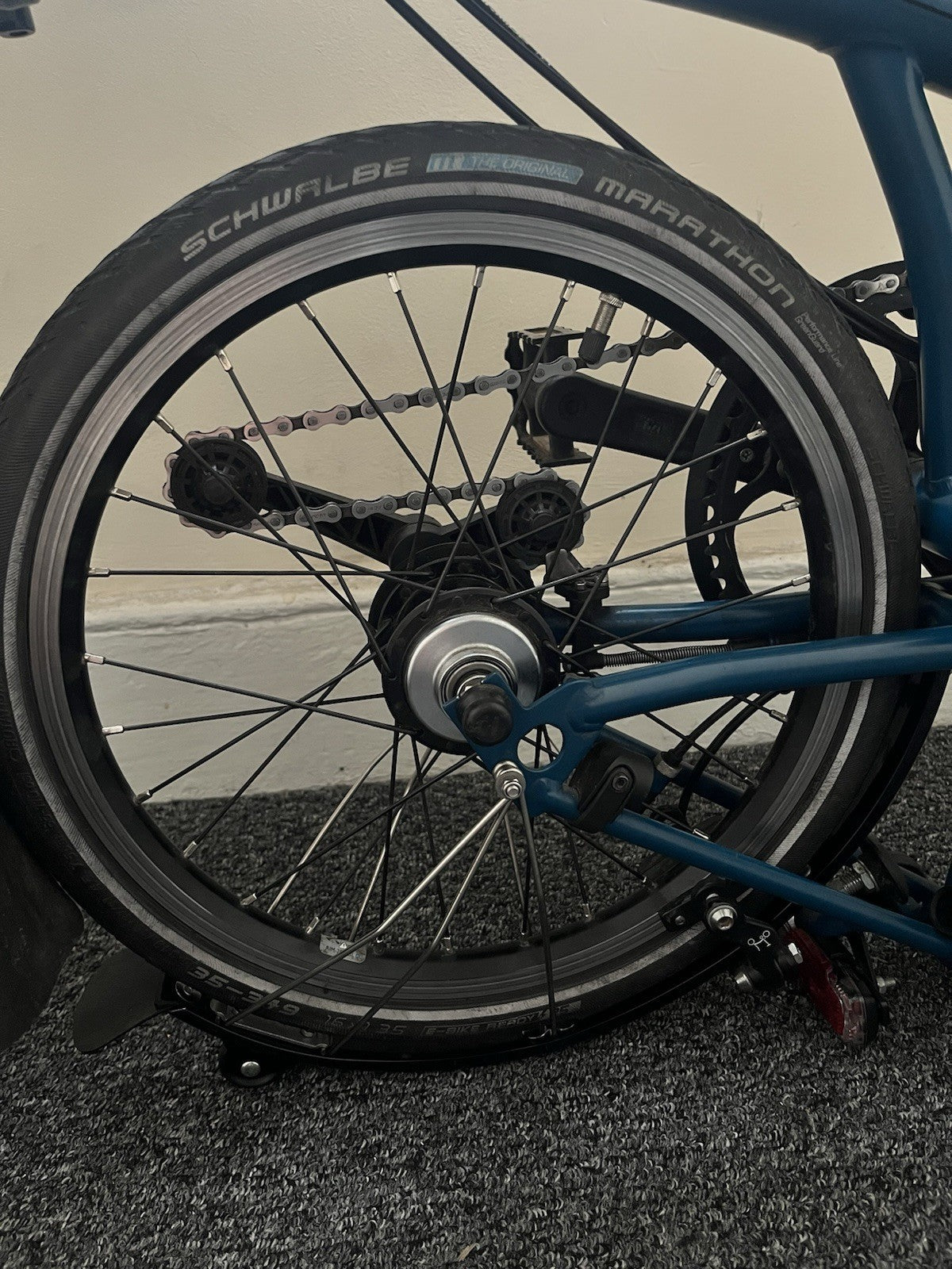 Brompton C Line Folding Bike 6-Speed, Blue, Very Good Condution