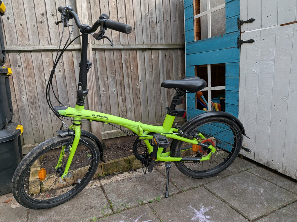 BTWIN Tilt 500 Neon Yellow 7 Speed Decathlon Folding Bike Great Condition Ch65