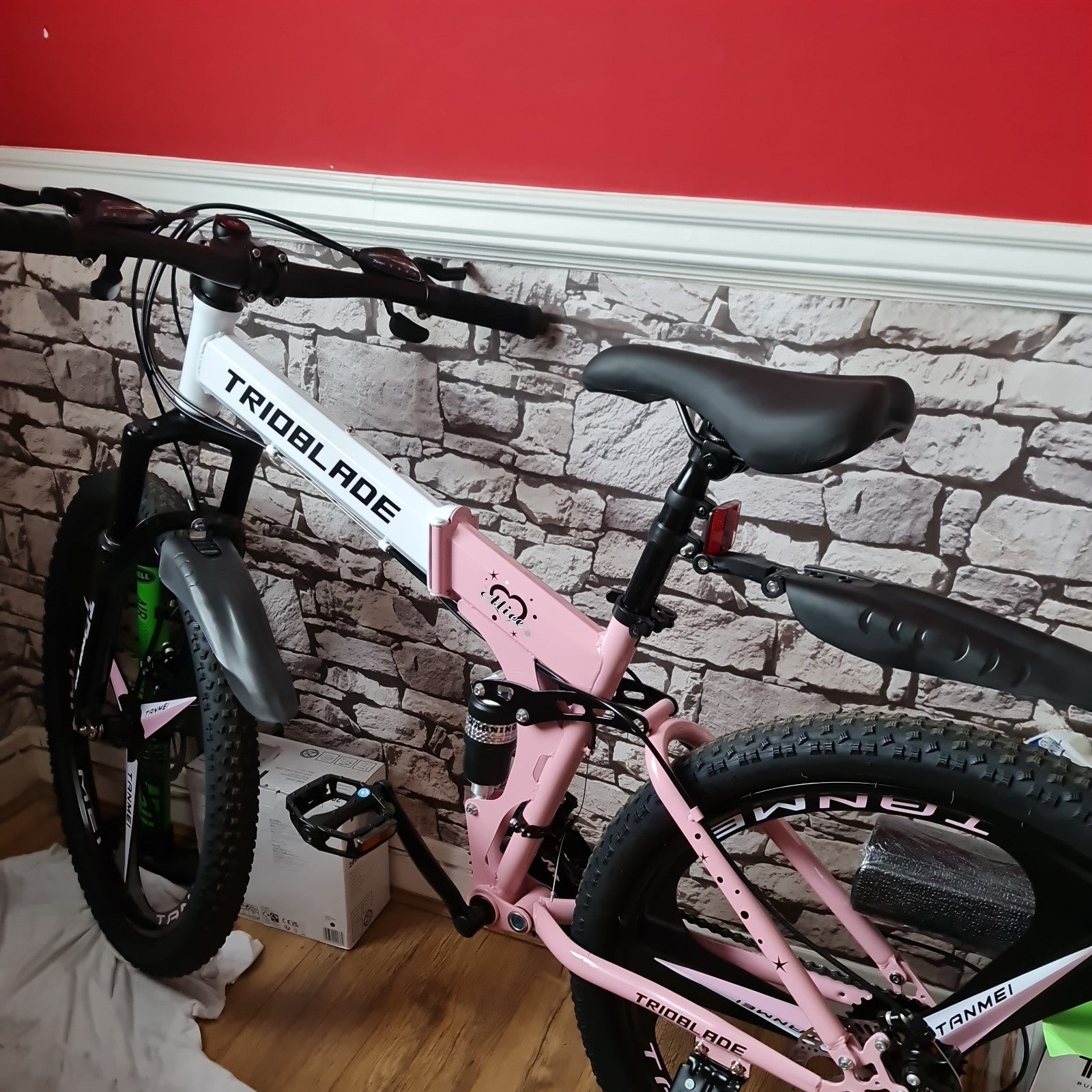 24"26" Folding Mountain Bike 21 Speed Full Suspension Bicycle For Men Women New