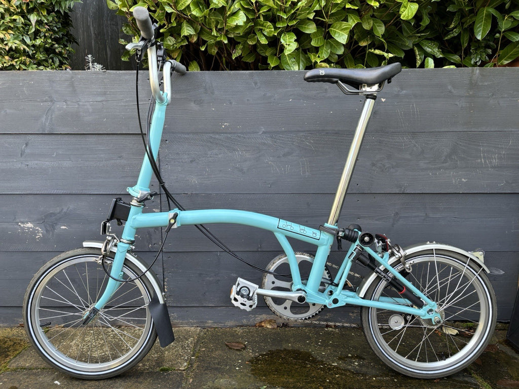 Brompton M3L folding bike C Line Equivalent in Turkish Green - Hardly Used