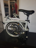 Brompton A Line 3 Speed Folding Bike. White. Mint condition.