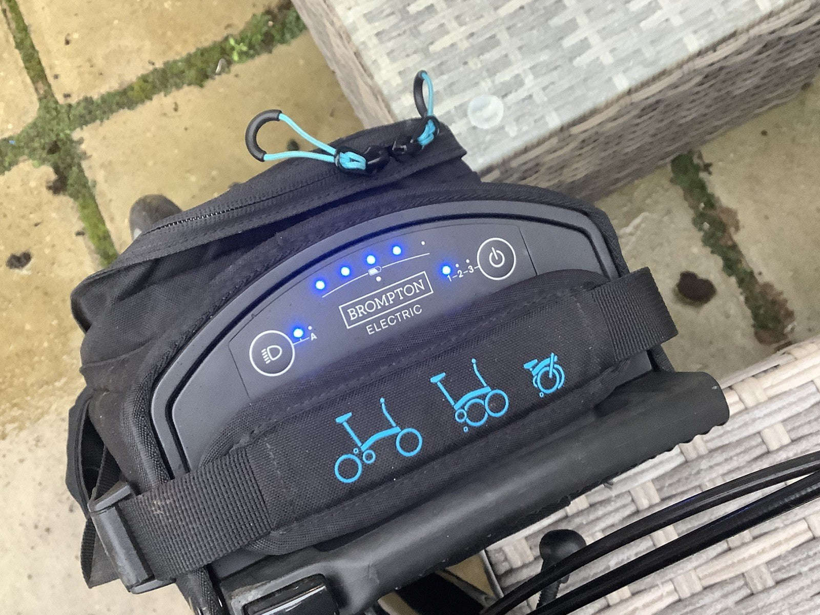 Brompton Electric C Line 6 Speed Black With Bags