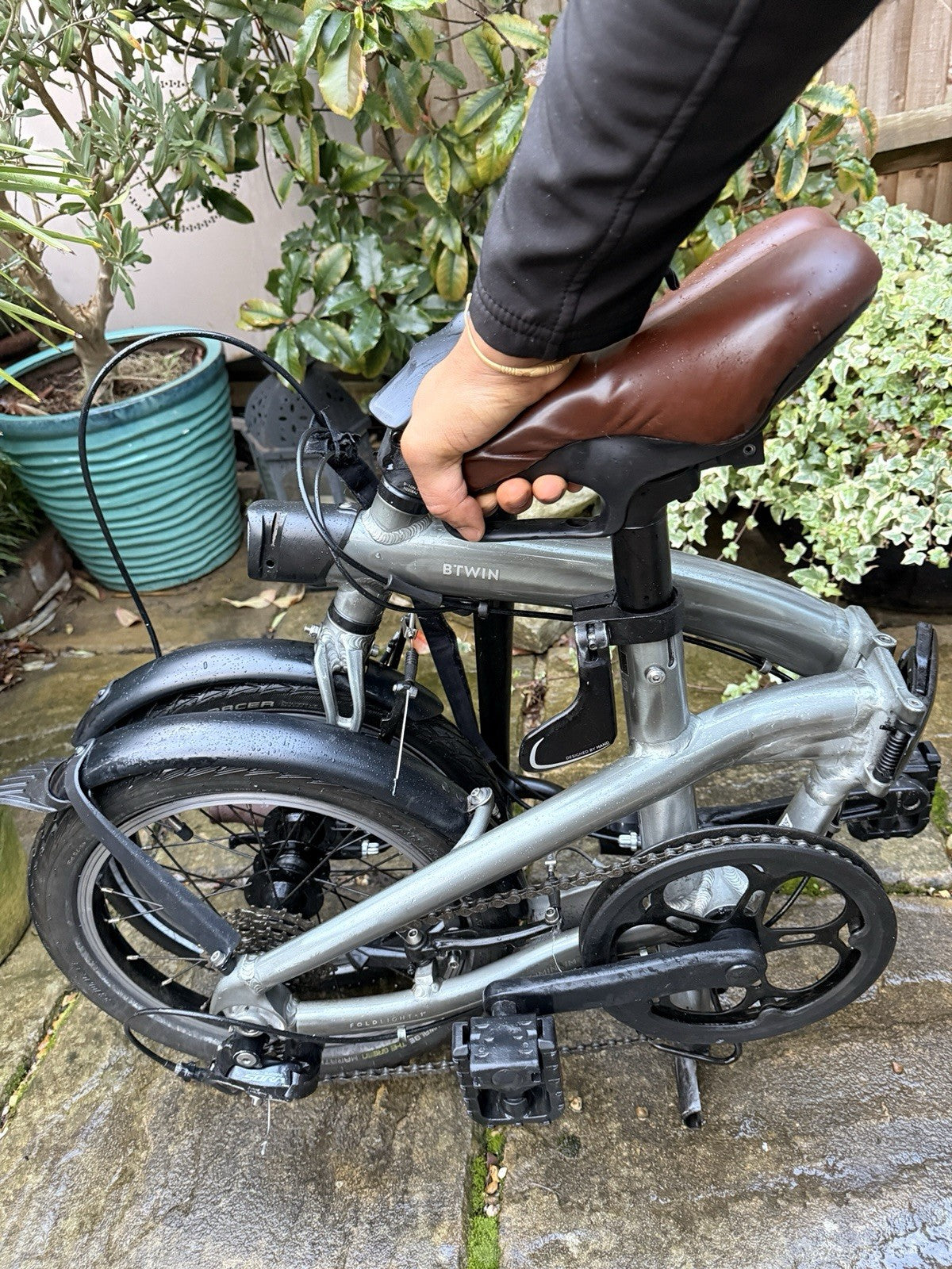 Btwin, Ultra-Compact Fold Bicycle. Aluminium Frame. Comet Grey