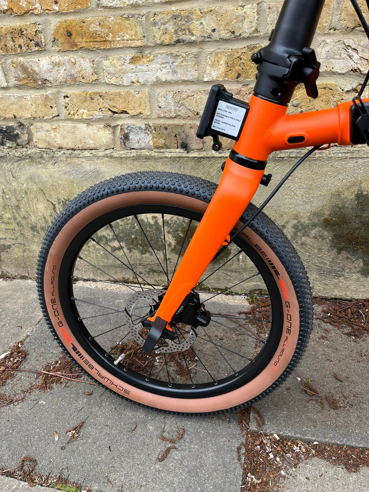 Brompton G Line Medium 8 speed Alfine Adventure Orange Gravel Folding Bike