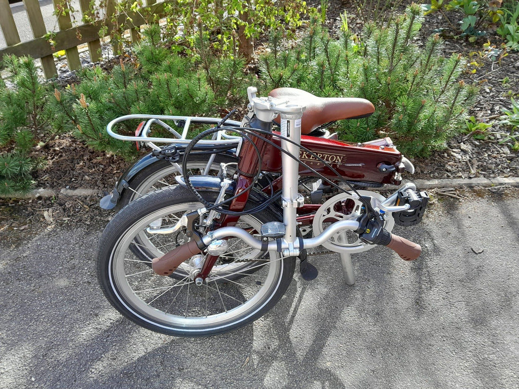 Bickerton Argent 1707 Mark B folding bicycle, red, 7 gears, gel saddle