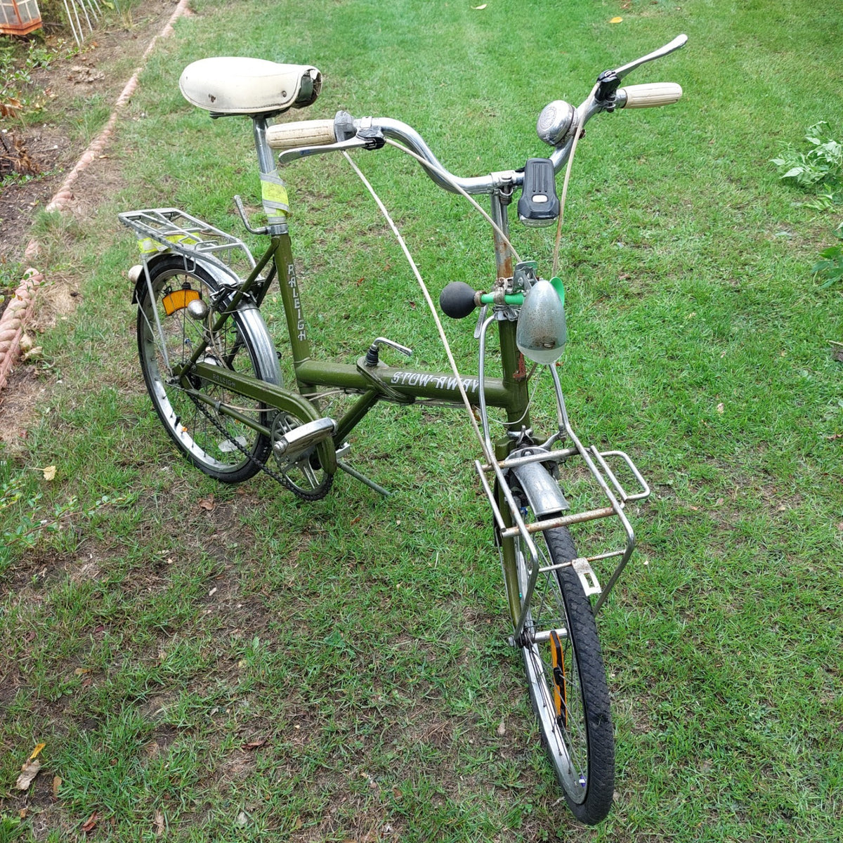 Raleigh Stow Away Folding Bicycle   Green   Vintage