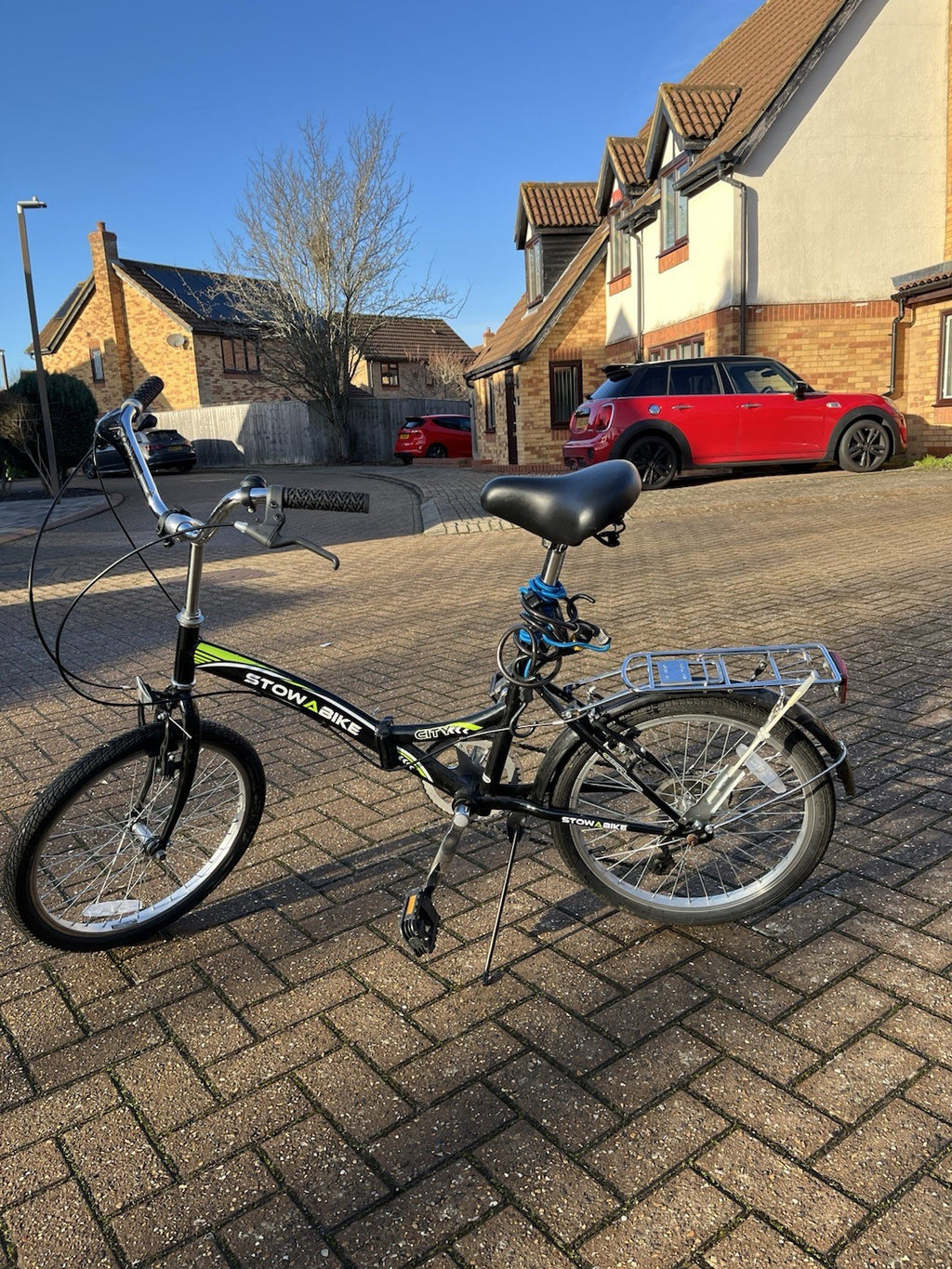 Stowabike Pro Folding City Bike Black 6 speed Shimano gear set excellent cond