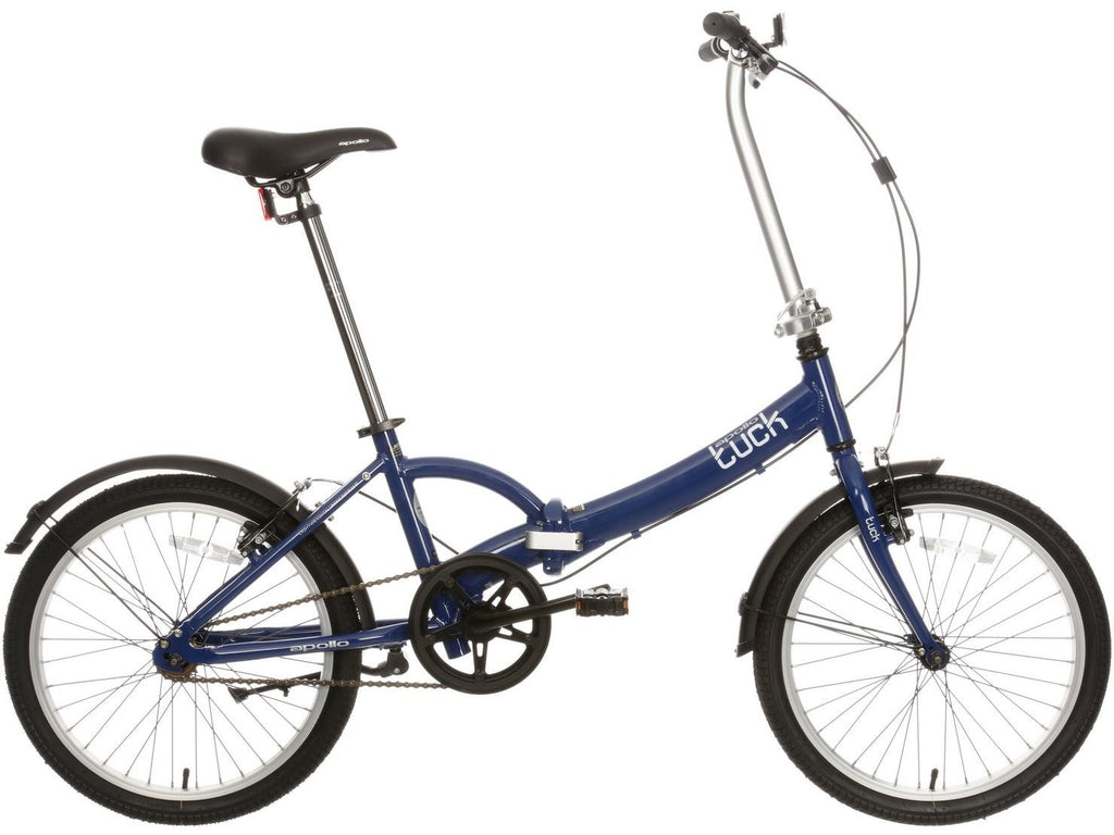 Apollo Tuck Single Speed 20'' Wheel One-Size Lightweight Folding Bike Blue A