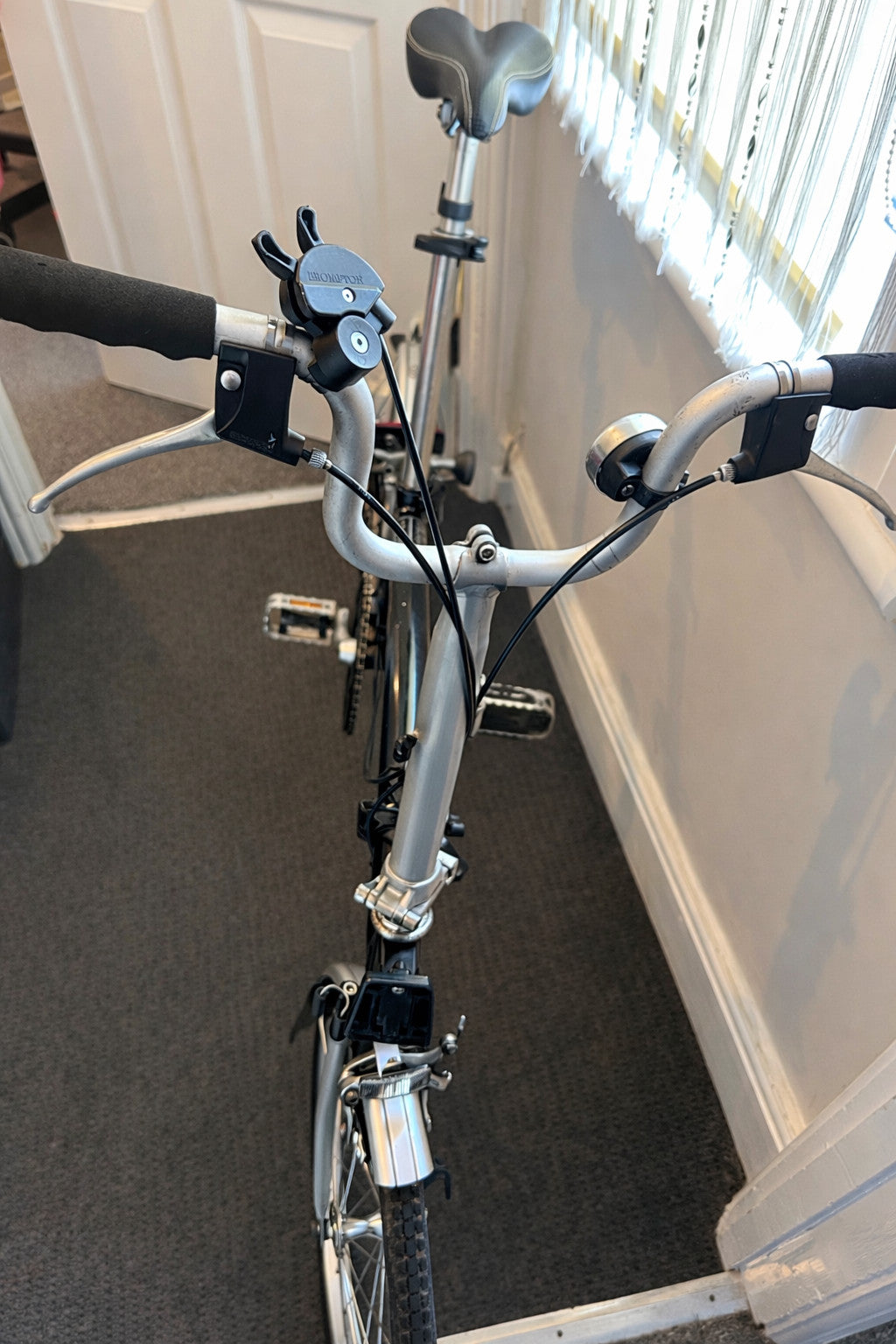 Brompton M3L Silver Black folding bike