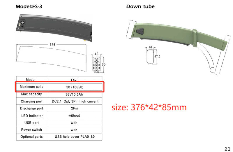 Pedibal Navigata Folding Electric Bike Replacement Battery