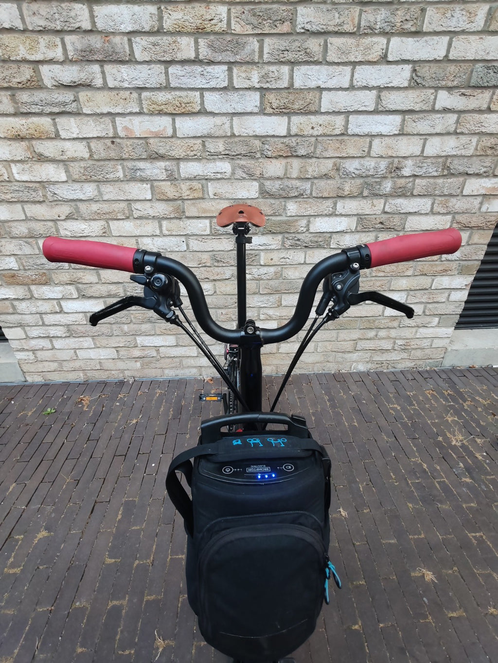 Brompton Elec M6L 6 Speed Folding Black Custom Schwalbe Kojak Tanwall