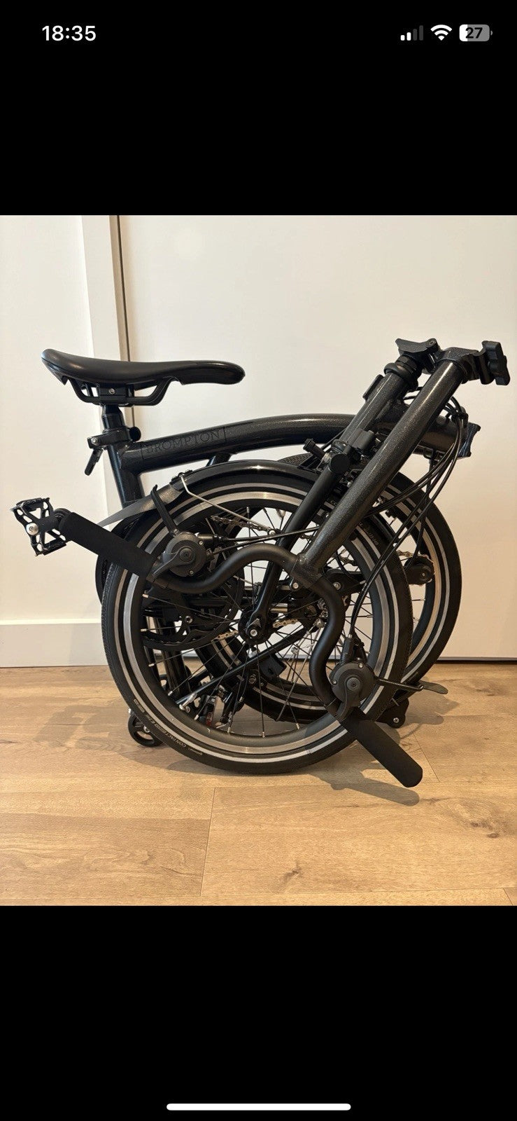 Brompton P Line Explore 2025 12-Speed Mid + upgrades - Midnight Black