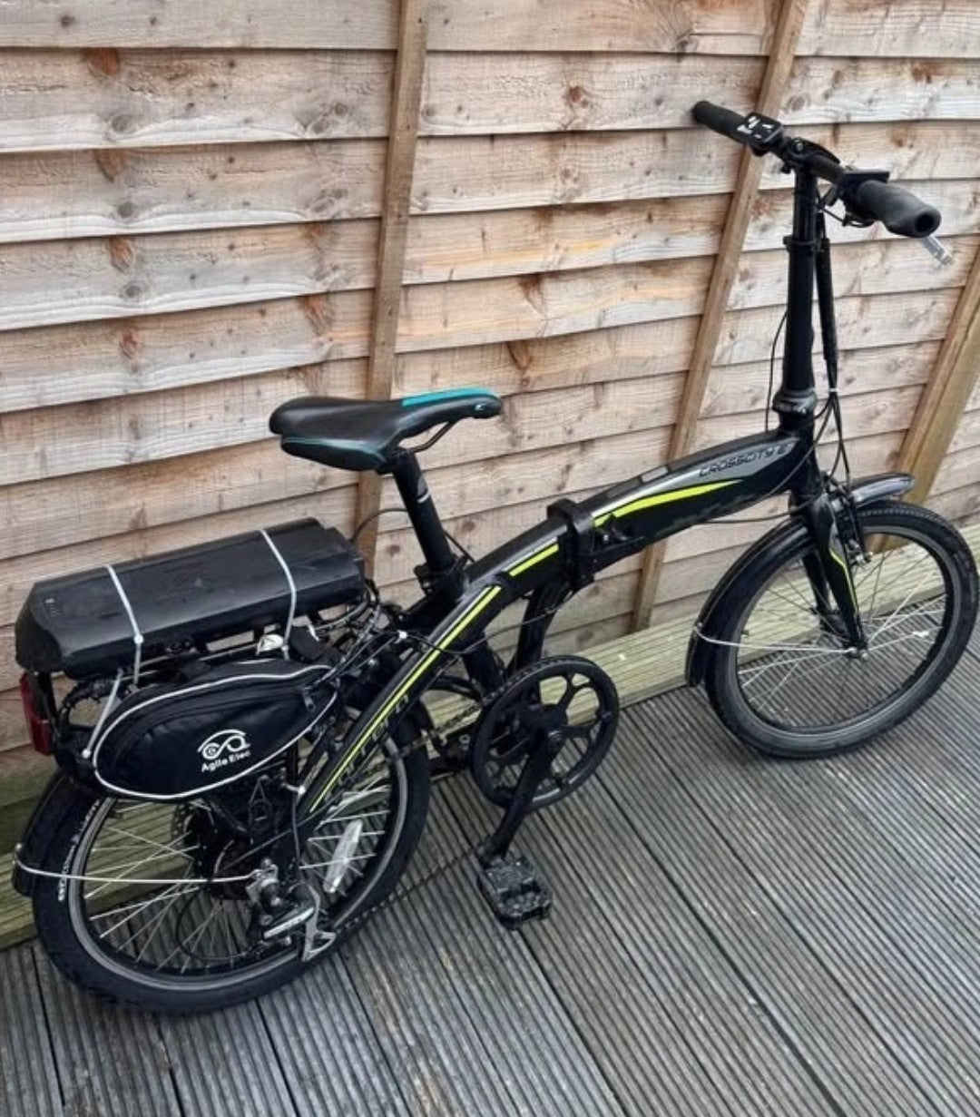 Carrera Crosscity Folding Bike Pedal  battery power assist