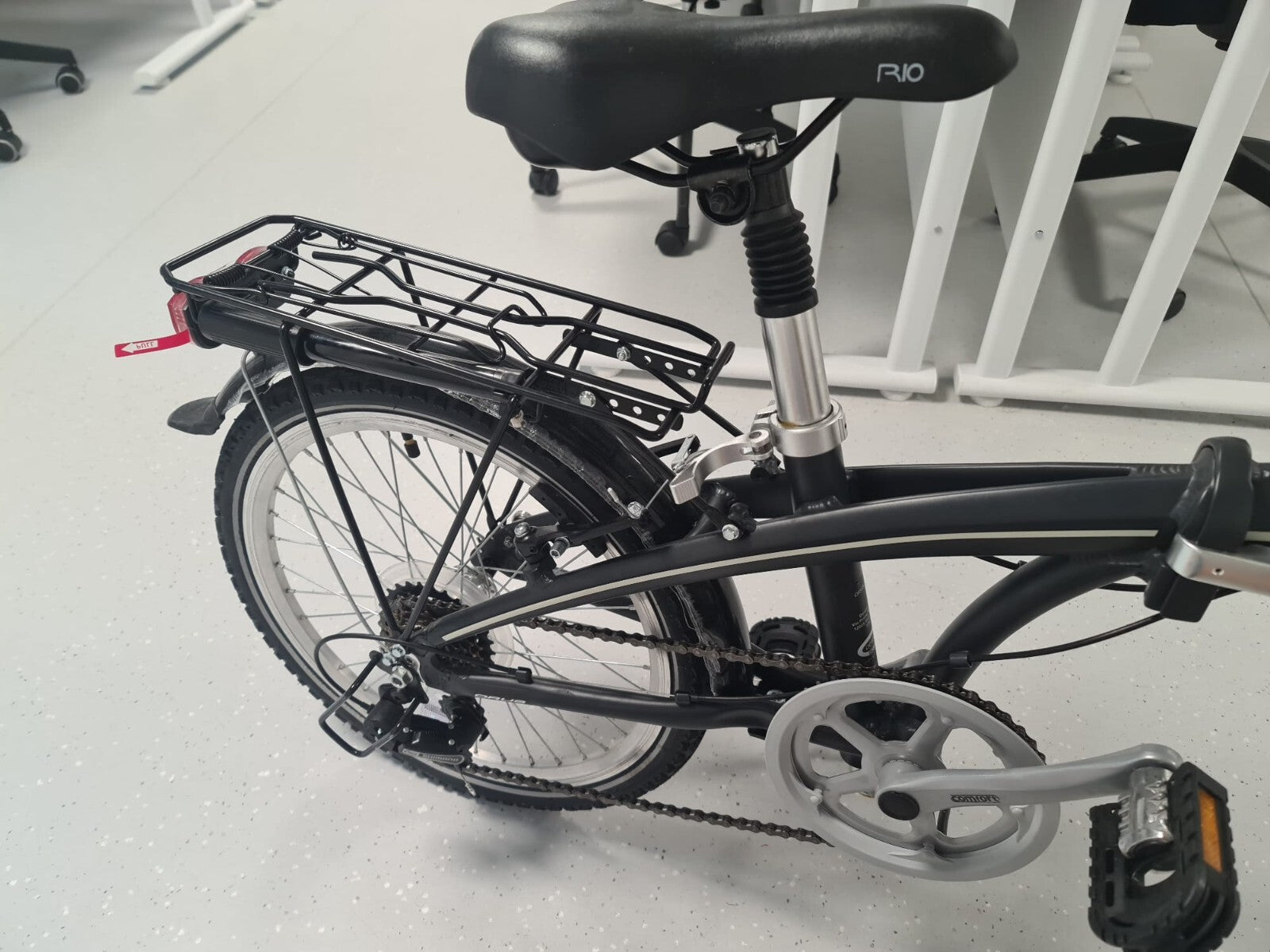 ORUS 20" Lightweight Alloy Frame 7 Speed Classic Folding Compact Bike - Black