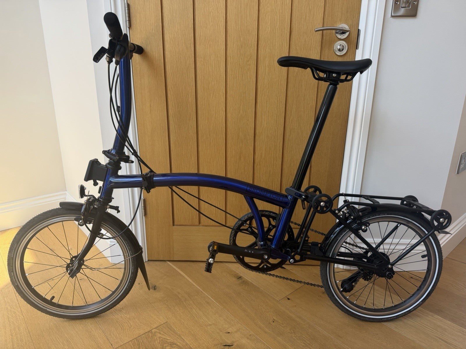 Brompton P Line Roller Frame In Bolt Blue 4 Speed