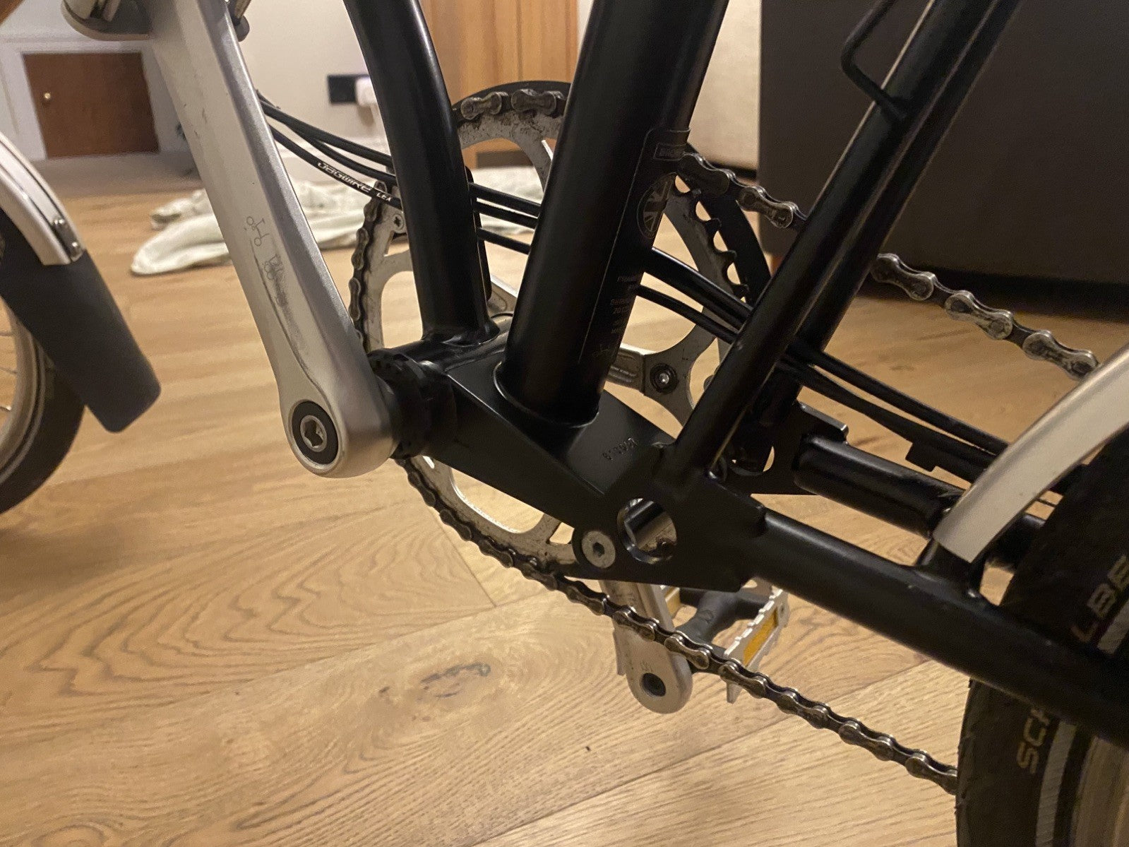 Brompton C Line Folding Bike In Black.   6 Speed - In Very Good Condition.