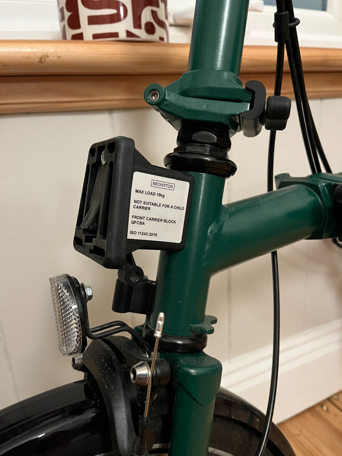 Brompton C Line 6 Speed 2023 M Handlebar Folding Bike - Racing Green/Matt Black