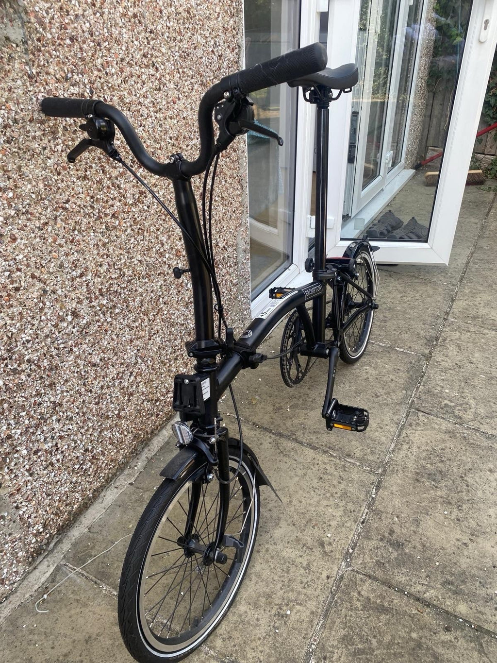 Brompton C Line 2023 Folding Bike Black 16in Mudguards Reflectors Cruiser Bar