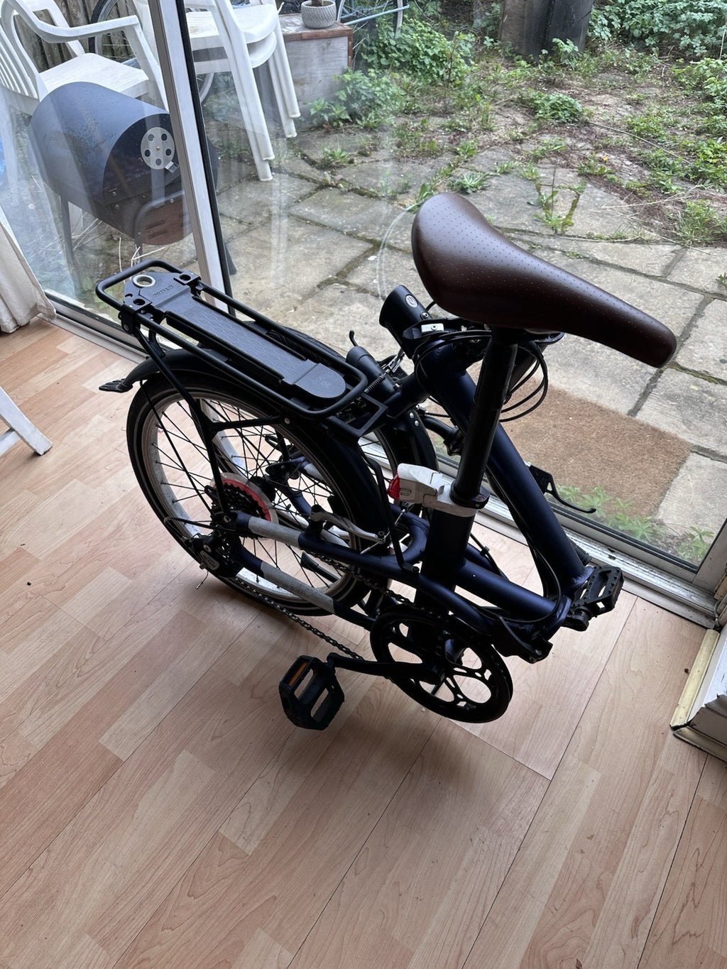 BTWIN Tilt 500 Folding Bike Dark Blue Aluminium