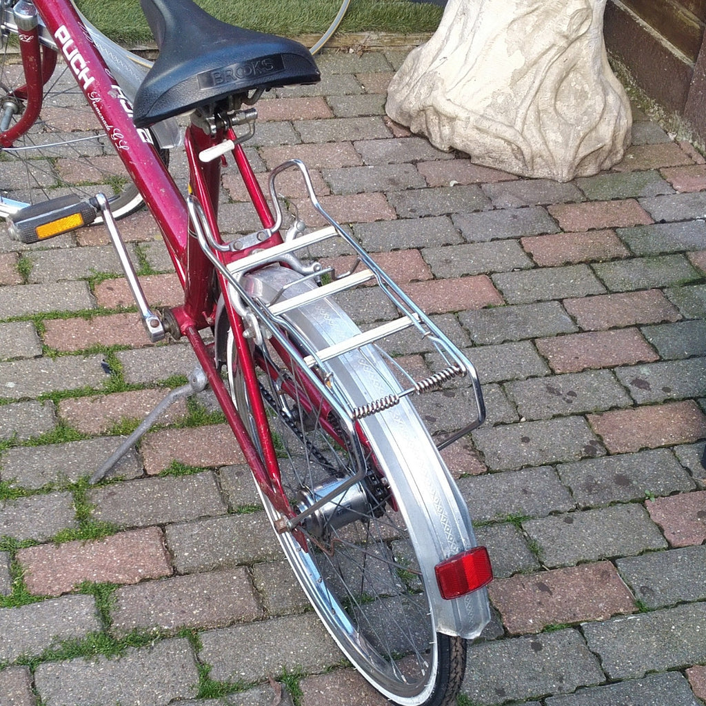 Puch Remover GL Red Silver 20" Vintage Folding Bike 3-Speed Hub Rack Mudguards