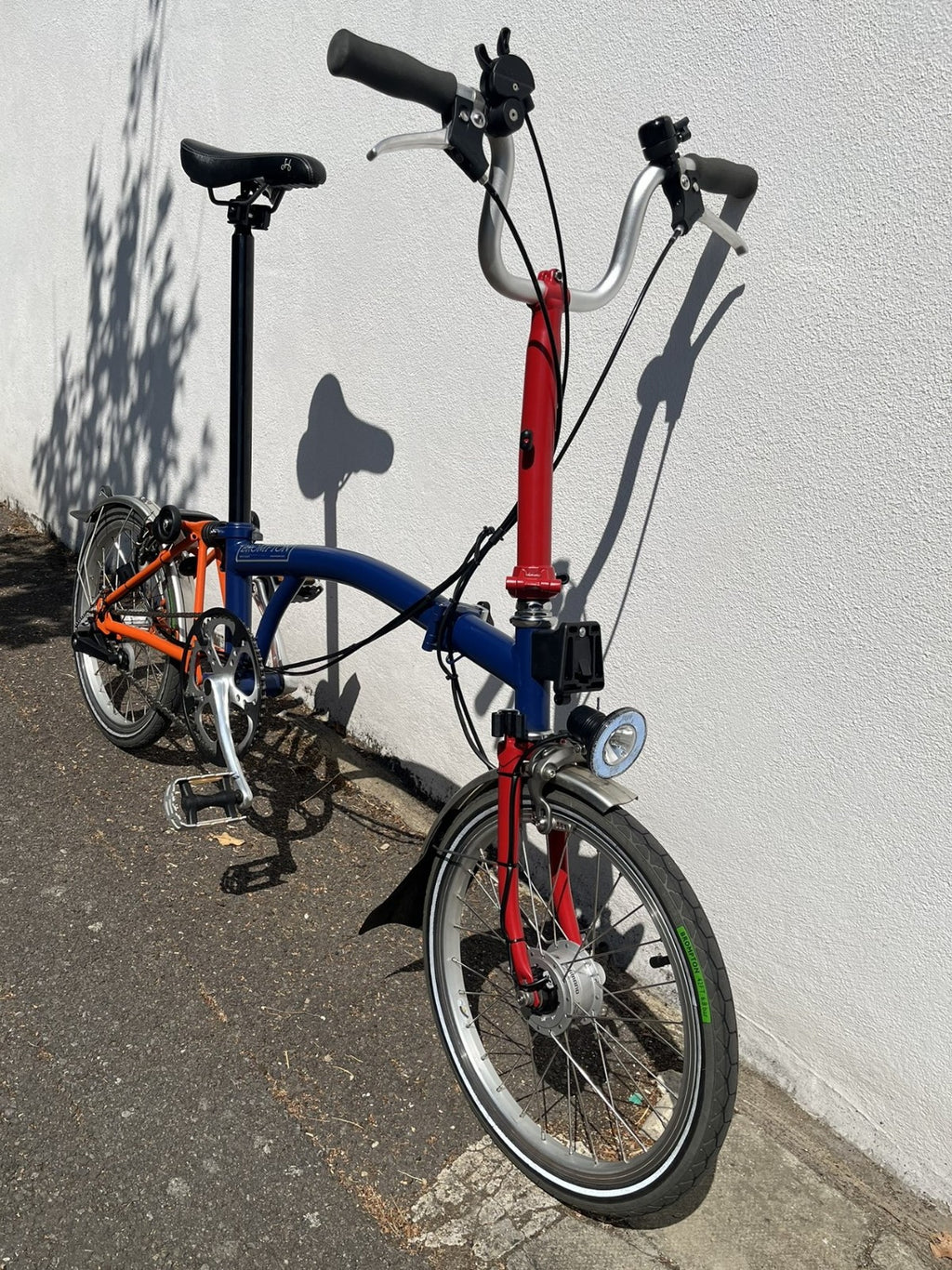 Brompton M3L C Line Dynamo Light 3 speed Navy Blue Red M-type Folding Bike