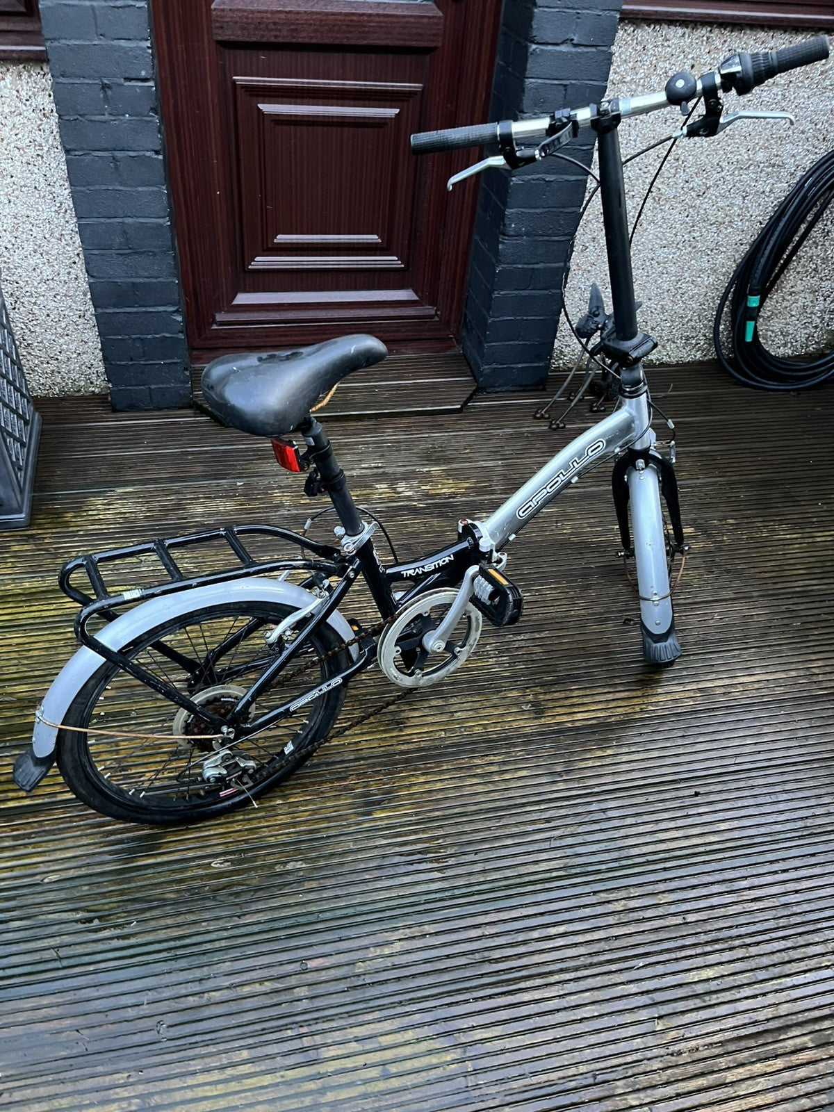 apollo transition folding bike 6 revoshift gears 20inch wheels adults unisex