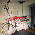 Brompton Folding Bike Red 16in Wheels Caliper Side Pull Brakes