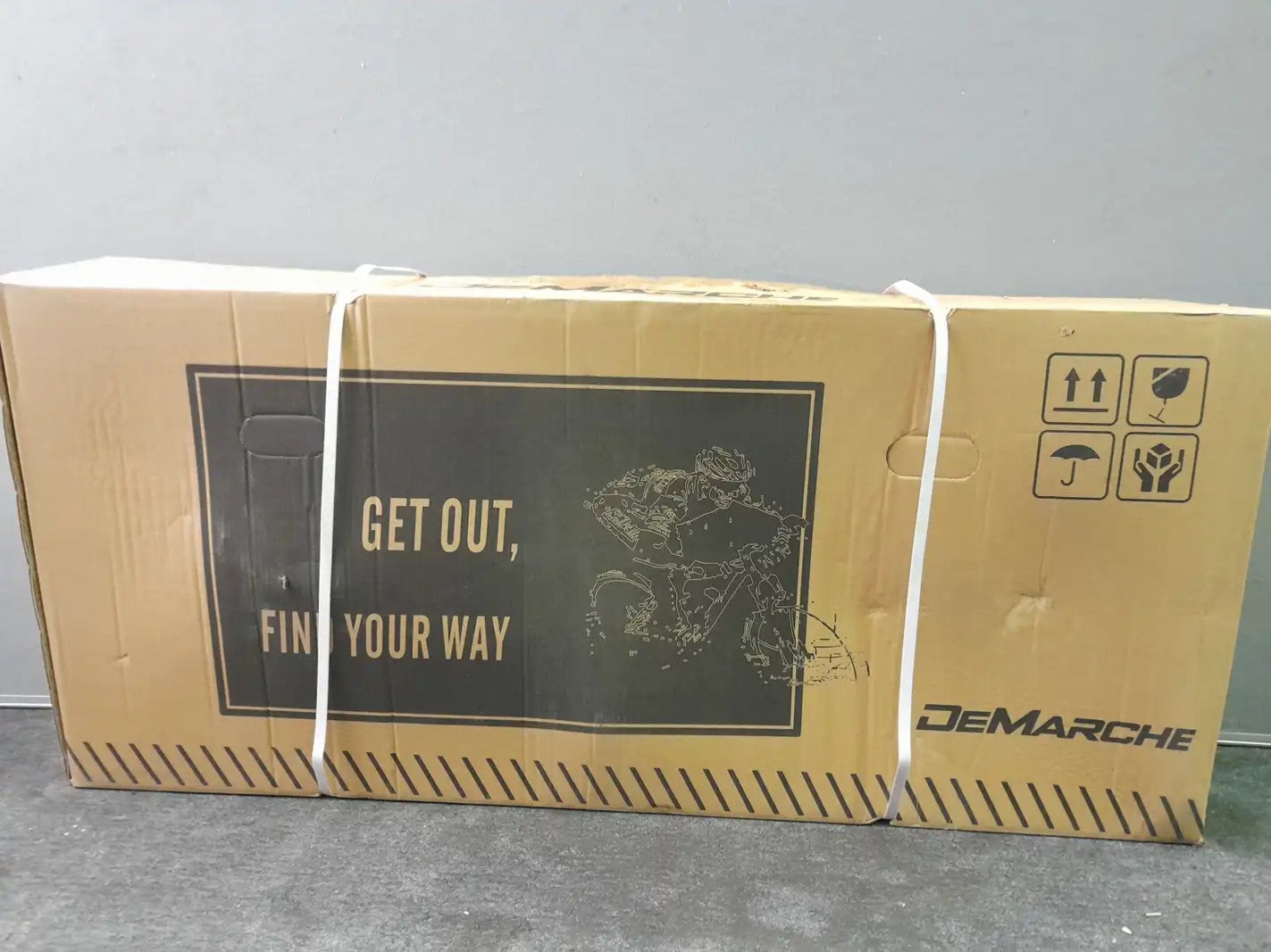DeMarche: Yellow Aluminium Folding Bike, Size: 123 20.5 x 55cm