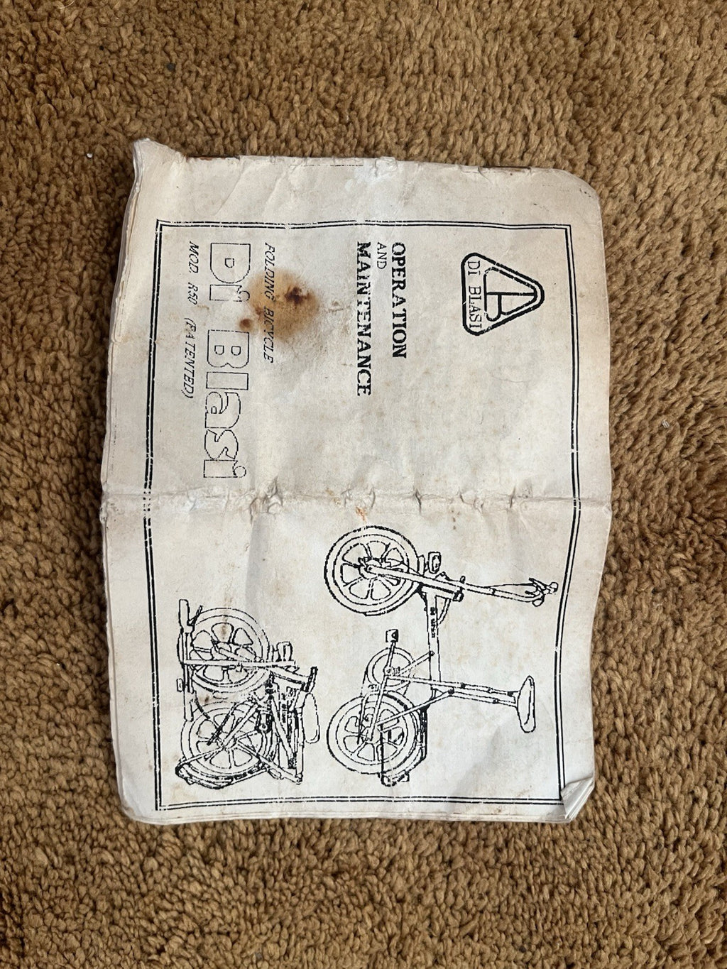 FOLDING BIKE- ORIGINAL DI BLASI