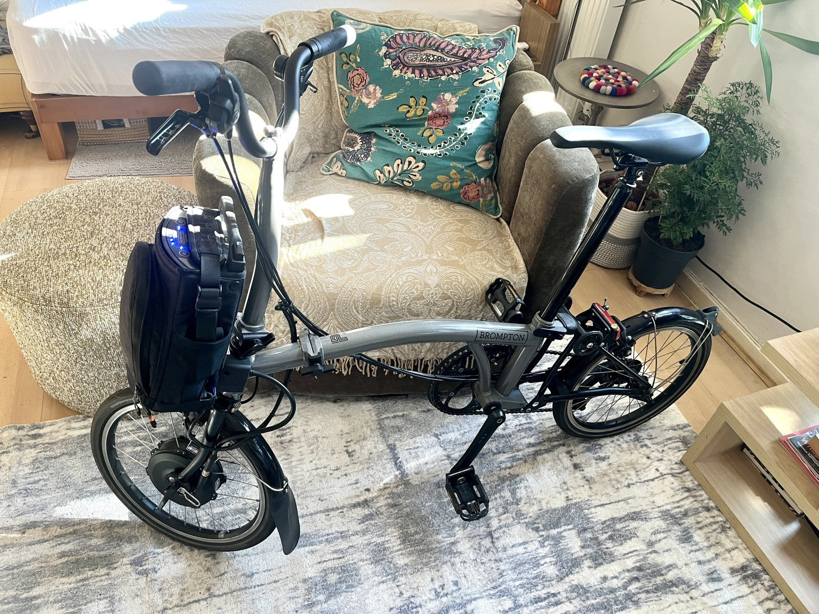 Brompton P Line 2023 4-Speed, Storm Grey, Mid Handlebar