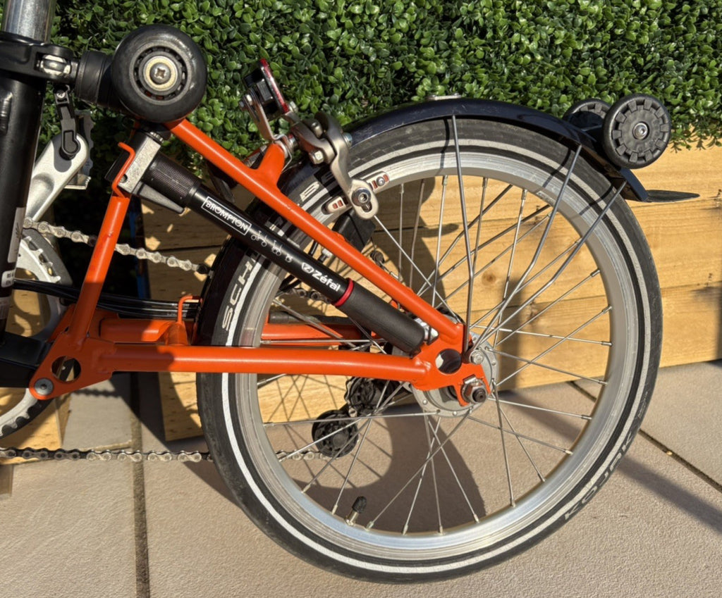 Brompton S6L 2014 6-Speed Folding Bike - Orange & Black - Very Good Condition