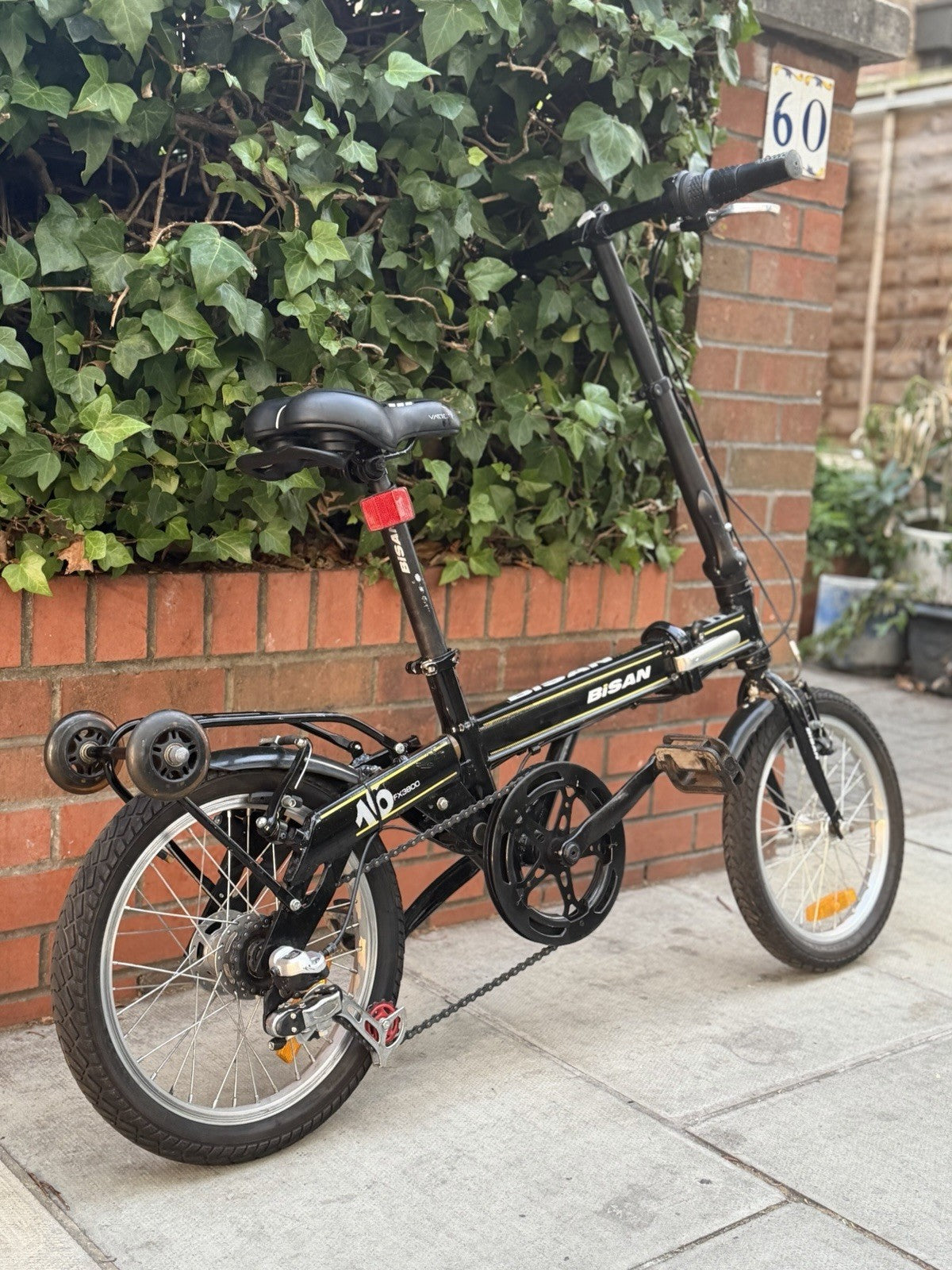 Bisan FX3800 Folding Bike – Black, 16” Wheels, Used, Working Condition