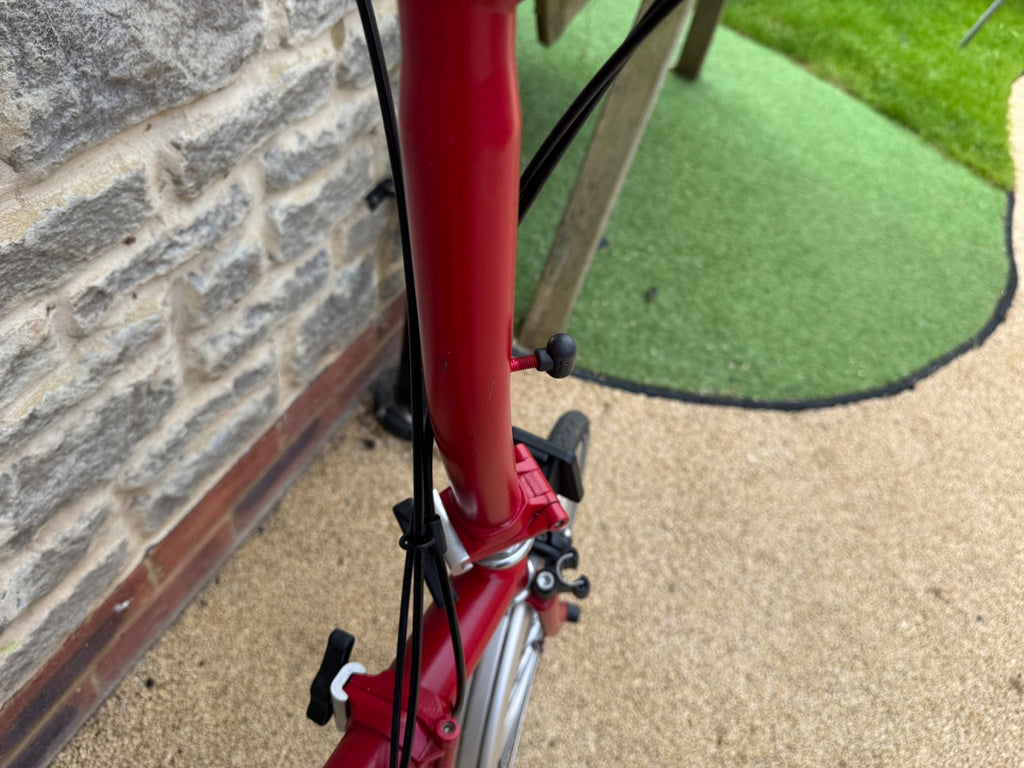 Brompton M3L Folding Bike - Red, 2021 year, Excellent Condition with Easy Wheels